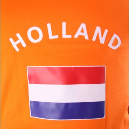 Mouwlose shirts met vlag van Holland heren
