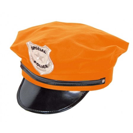 Agent hoeden in oranje kleur