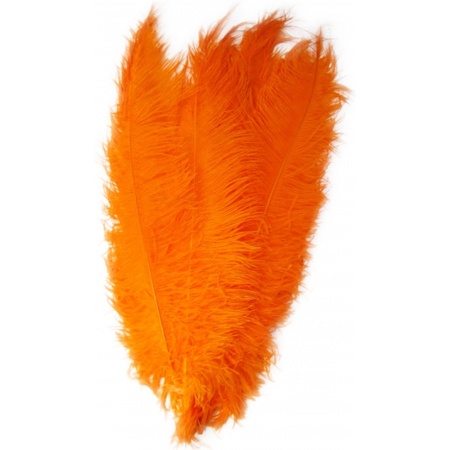 Large feathers 50 cm orange