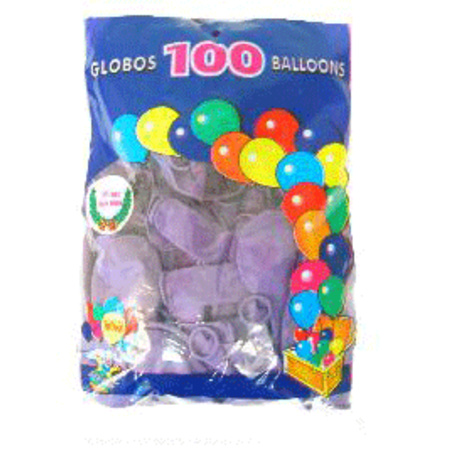 Versierings ballonnen paars, 100 st