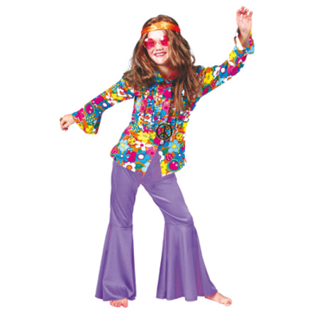 Purple hippy trousers for children