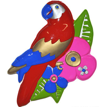 Plastic papegaai decoratie 60 cm
