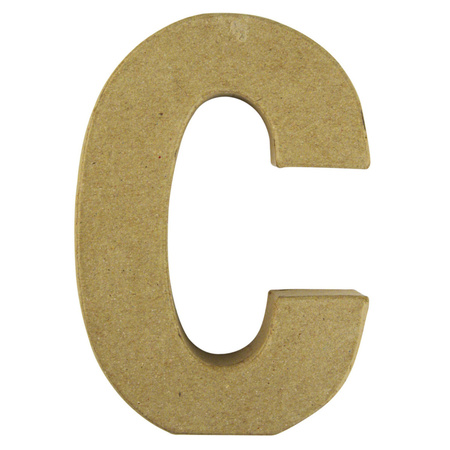 Paper mache letter C