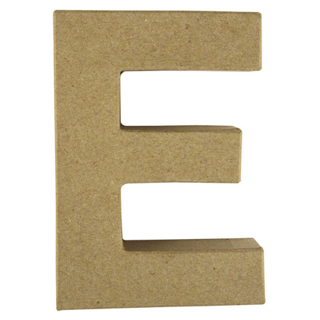 Paper mache letter E