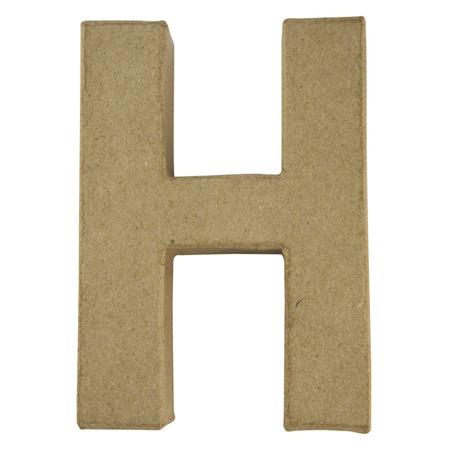 Paper mache letter H