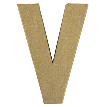 Paper mache letter V