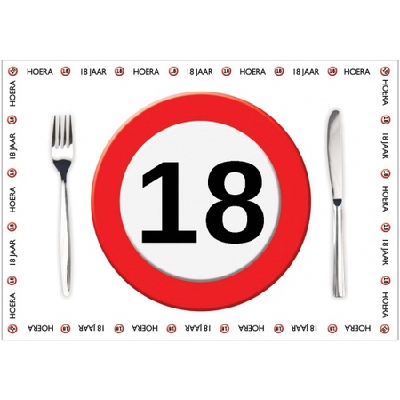 Paper placemats 18 year 10 pieces