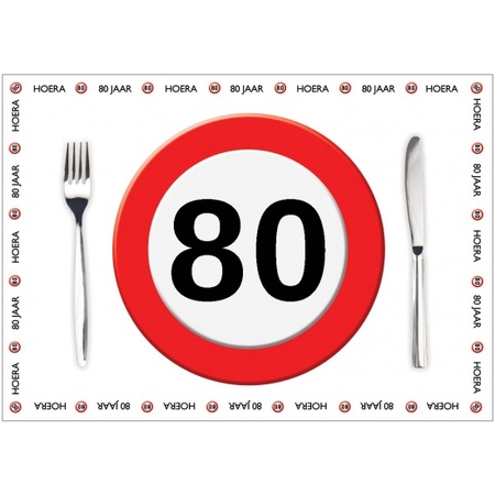 80 year stop sign decoration package 