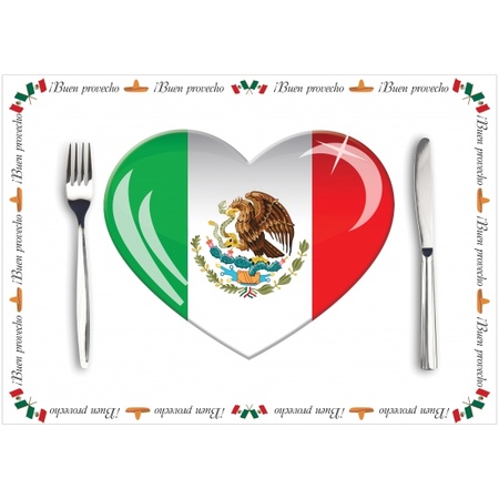 Set van 10 Mexico placemats