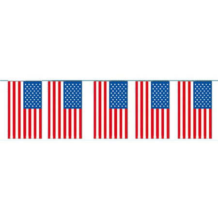 Papieren slinger USA / Amerika 4 meter landen decoratie