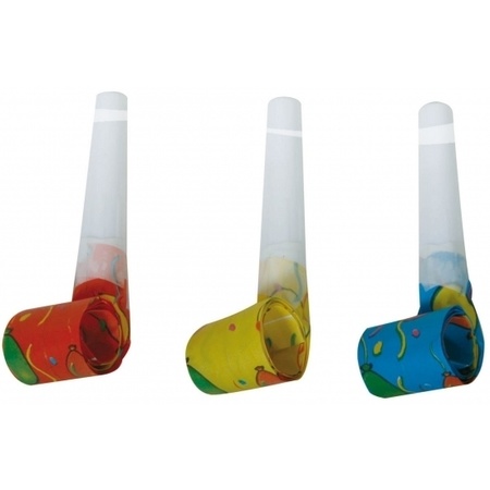 Blow party whistles 6x pieces