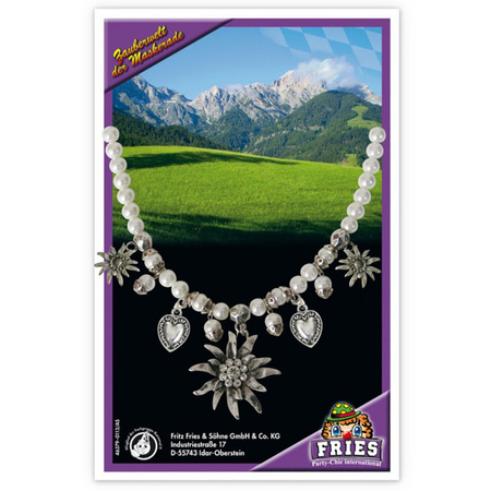 Necklace with edelweiss flowers