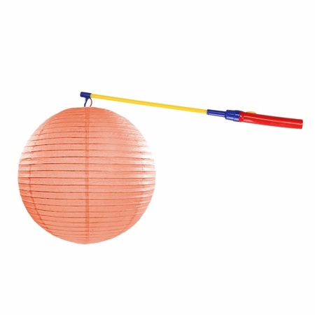 Peach lantern 35 cm with lantern stick