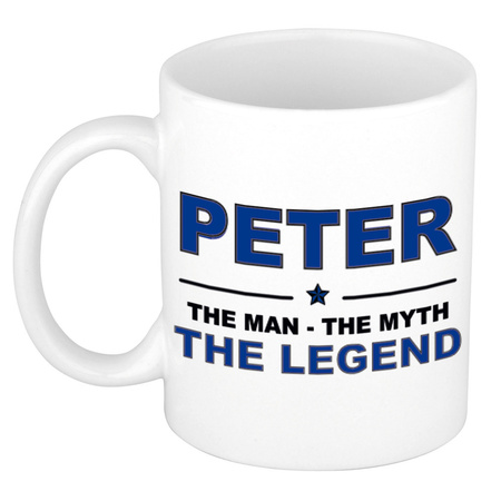 Peter The man, The myth the legend collega kado mokken/bekers 300 ml