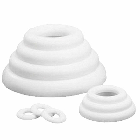 Styrofoam flat ring shape - white - Dia 30 cm - Hobby articles