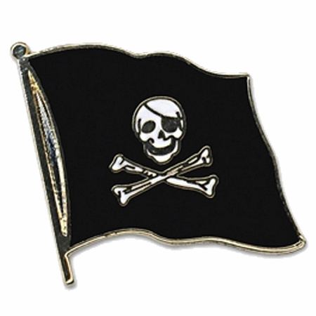 Flag broche/pins Pirate theme 20 mm