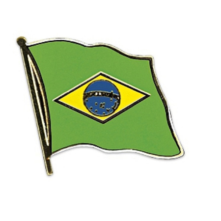 Pin speldje broche vlag Brazilie 20 mm