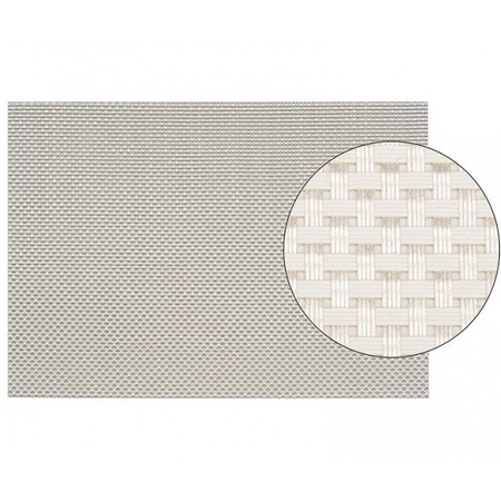 Placemat with woven white prints 45 cm