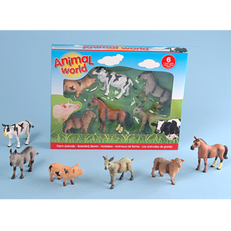 Toy farm animals 6 pcs