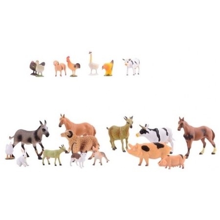 Plastic farm animals 20x pieces