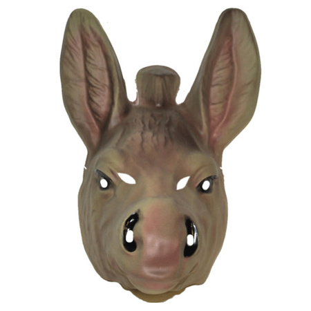 Animal mask donkey plastic for adults
