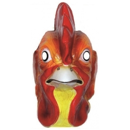 Plastic animal mask for adults chicken/rooster