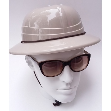 Plastic safari thema verkleed helm voor volwassenen