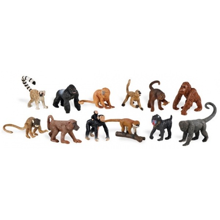Plastic monkeys 12 pieces