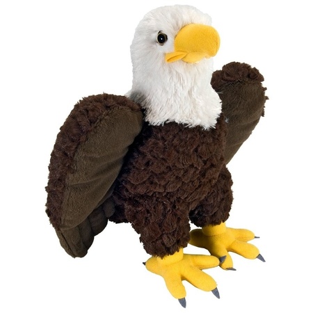 Plush sitting eagle 30 cm