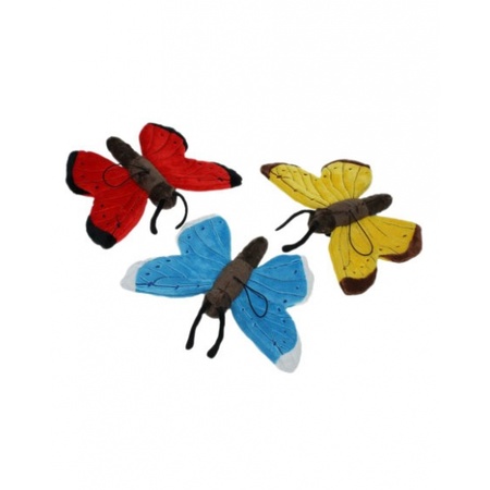 Blauwe vlinder knuffels 21 cm