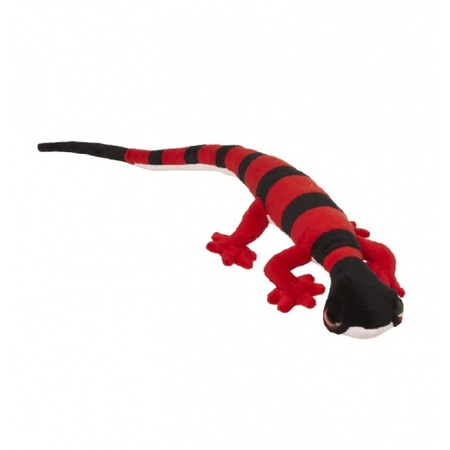 Plush gecko red with black 62 cm