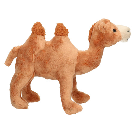 Pluche kameel knuffel dier - bruin - 22 cm
