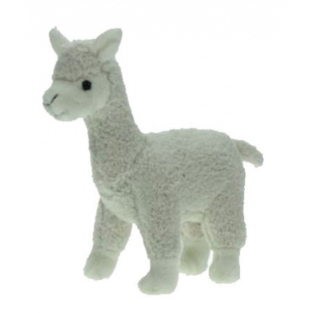 Speelgoed knuffels witte alpaca 23 cm