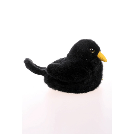Plush stuffed blackbird 14 cm