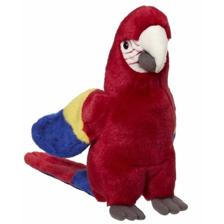 Red macaw parrot plush 21 cm