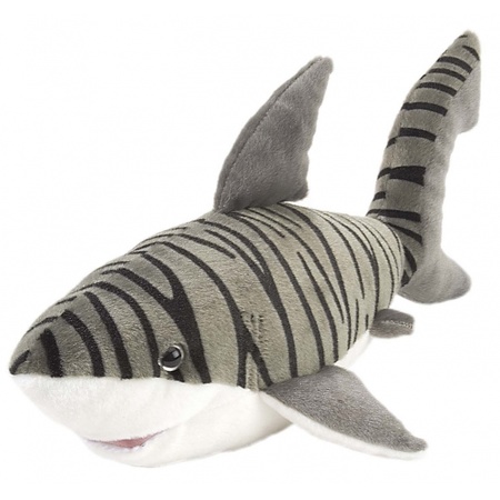 Plush tiger shark soft toy 38 cm
