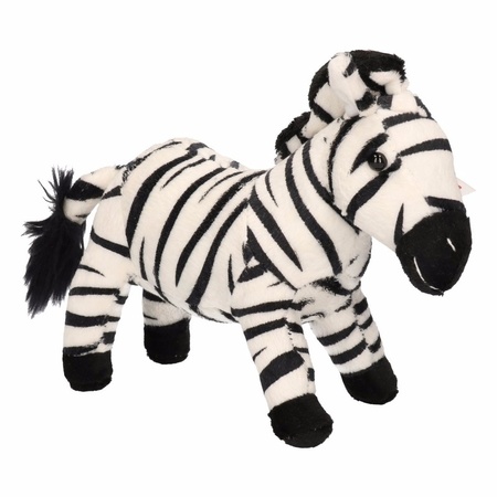 Speelgoed knuffeldier zebra 18 cm