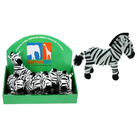 Speelgoed knuffeldier zebra 18 cm
