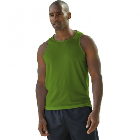 Polyester top for men green