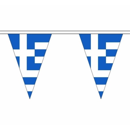 Greece triangle bunting flags - 5 meter - polyester