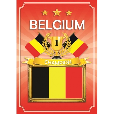 Deurposter Belgie rood
