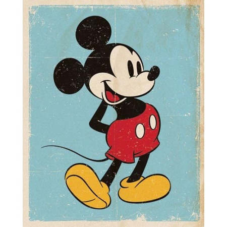 Disney poster Mickey Mouse oldskool