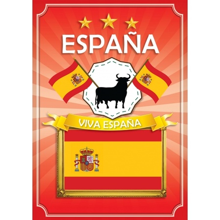 Deurposter Viva Espana rood versiering