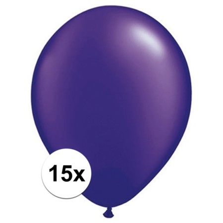 Ballonnen 15 stuks parel paars Qualatex