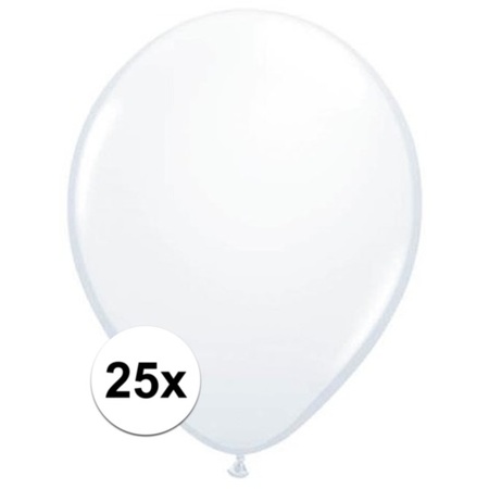 Ballonnen 25 stuks wit Qualatex