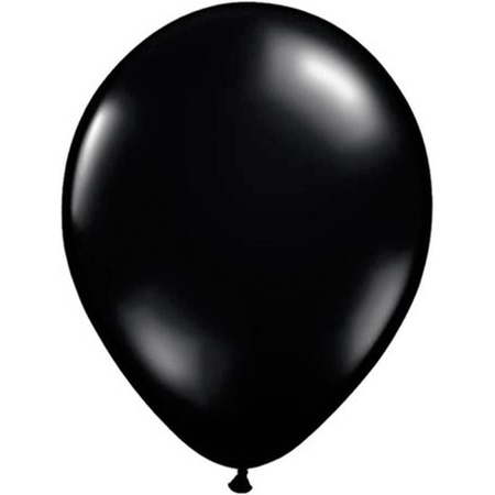 Ballonnen 25 stuks zwart Qualatex