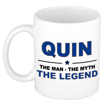 Quin The man, The myth the legend collega kado mokken/bekers 300 ml