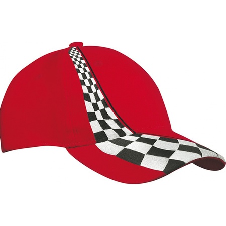 Race shirt rood met race cap maat XL