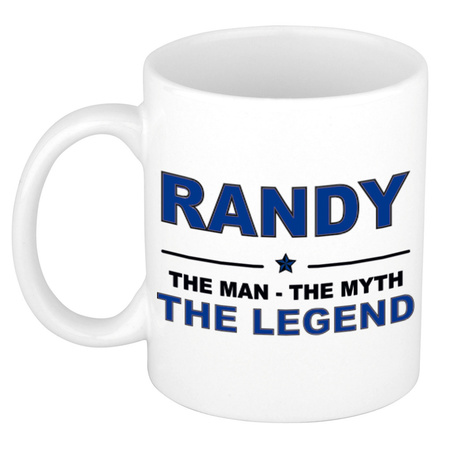 Randy The man, The myth the legend collega kado mokken/bekers 300 ml