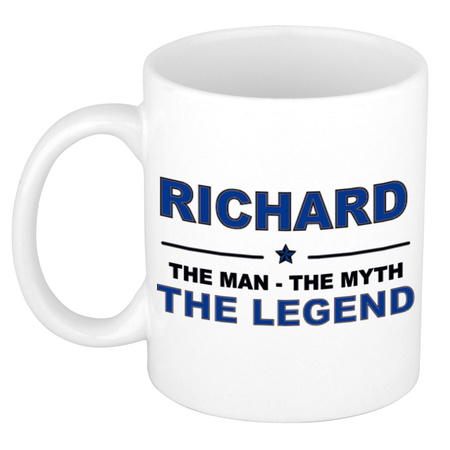 Richard The man, The myth the legend collega kado mokken/bekers 300 ml